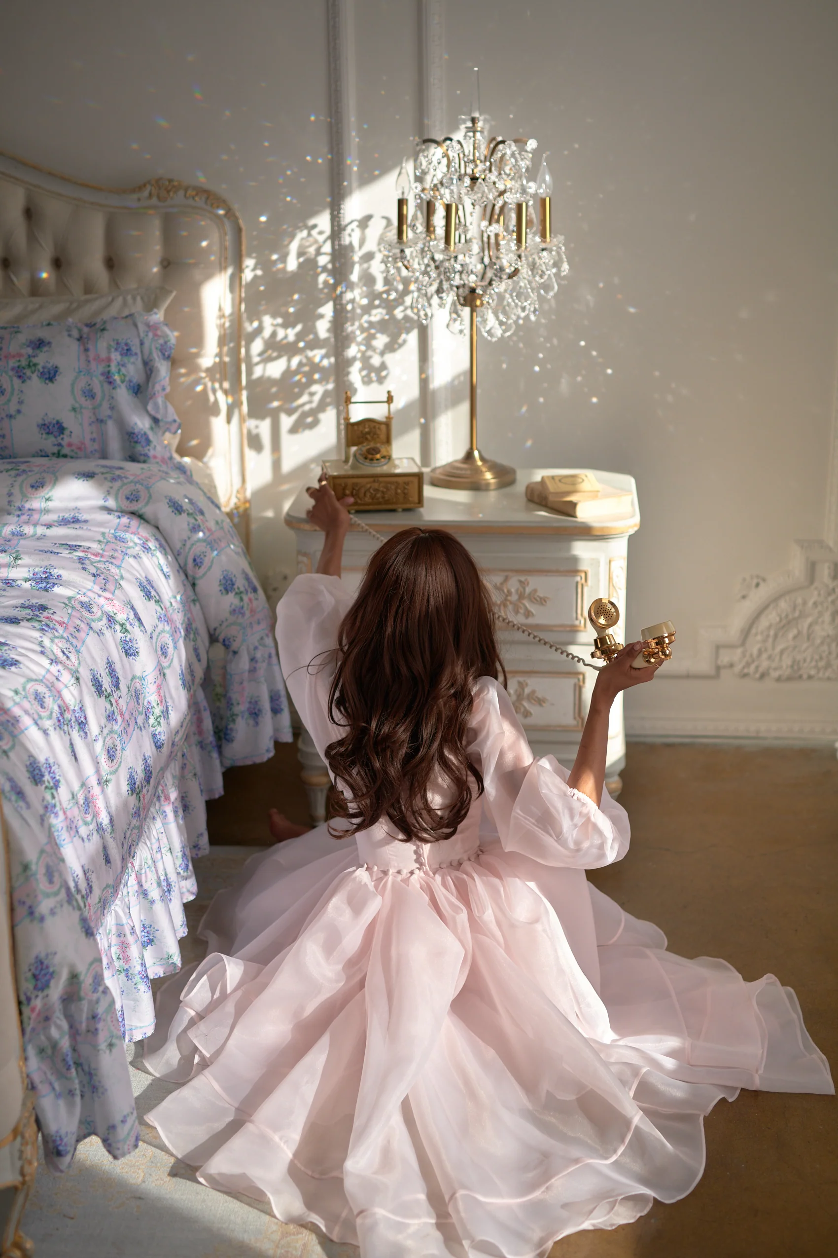 The Blush Angel Mini Bustle Dress - Image 8