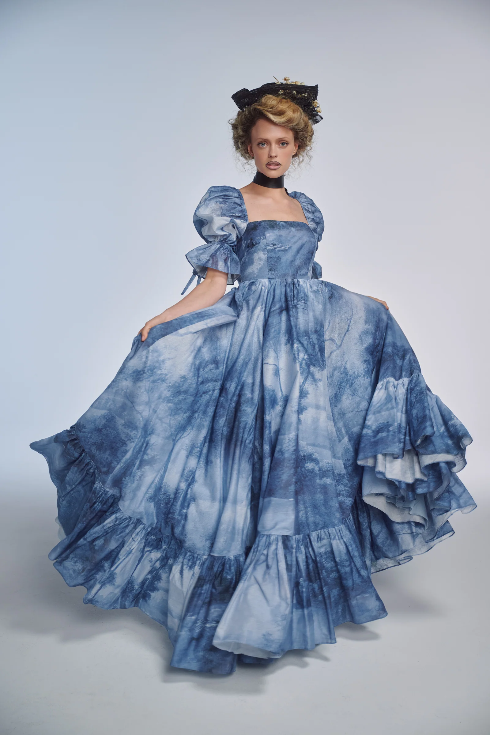 The British Toile Landscape Fanfiction Gown