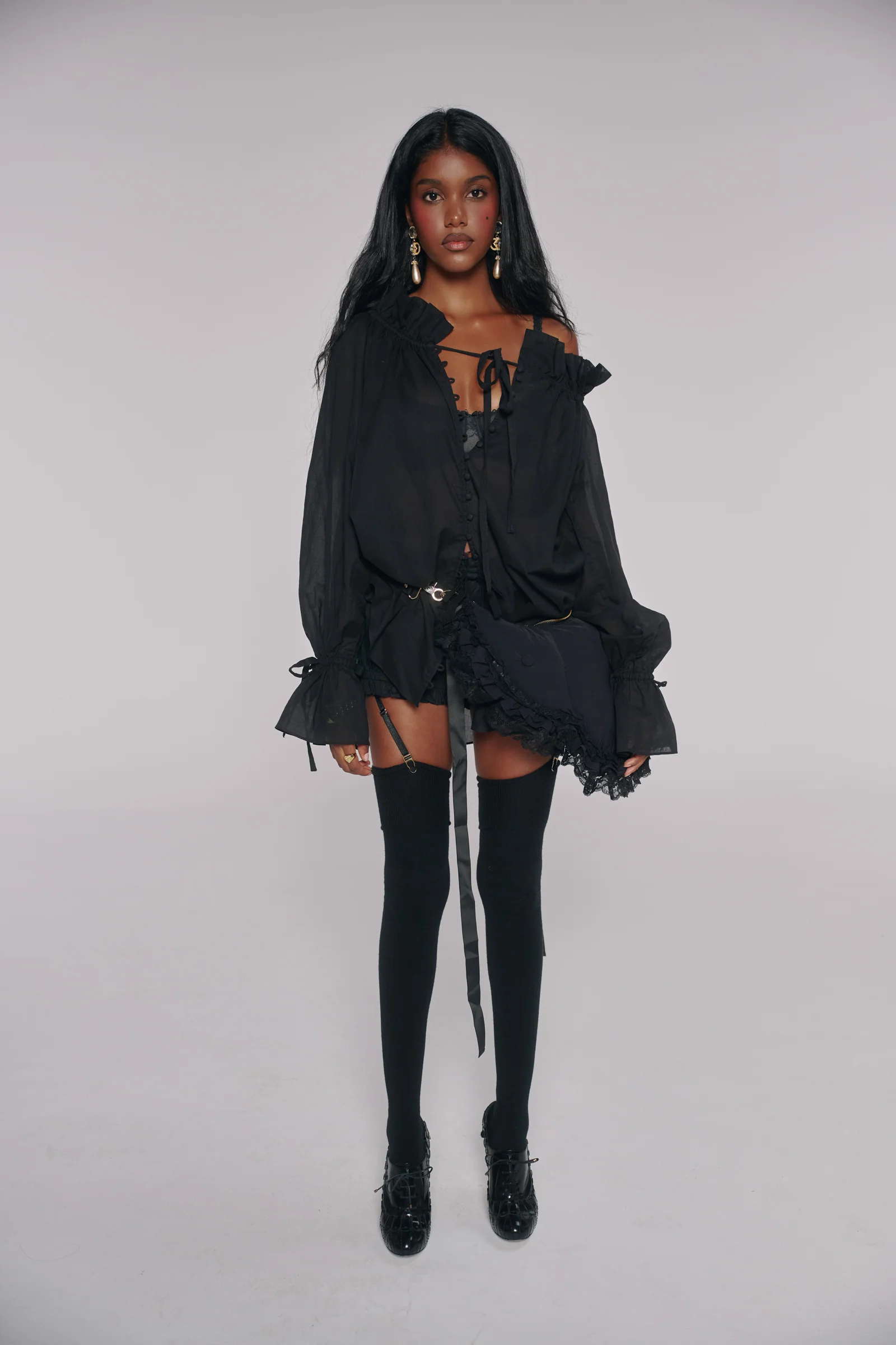 The Caviar Cotton Shakespeare Blouse - Image 5