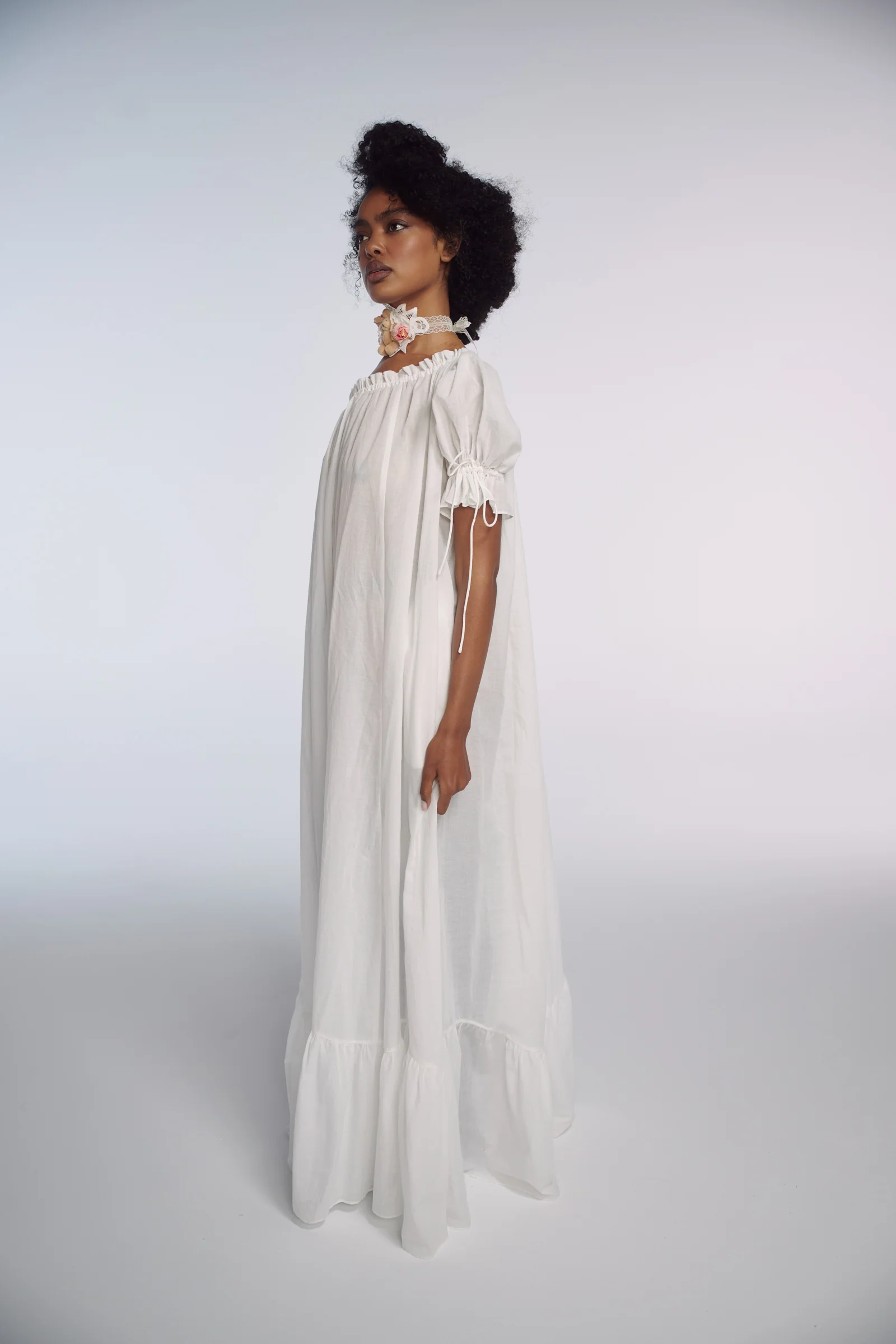 The Ivory Antique Chemise Gown - Image 9