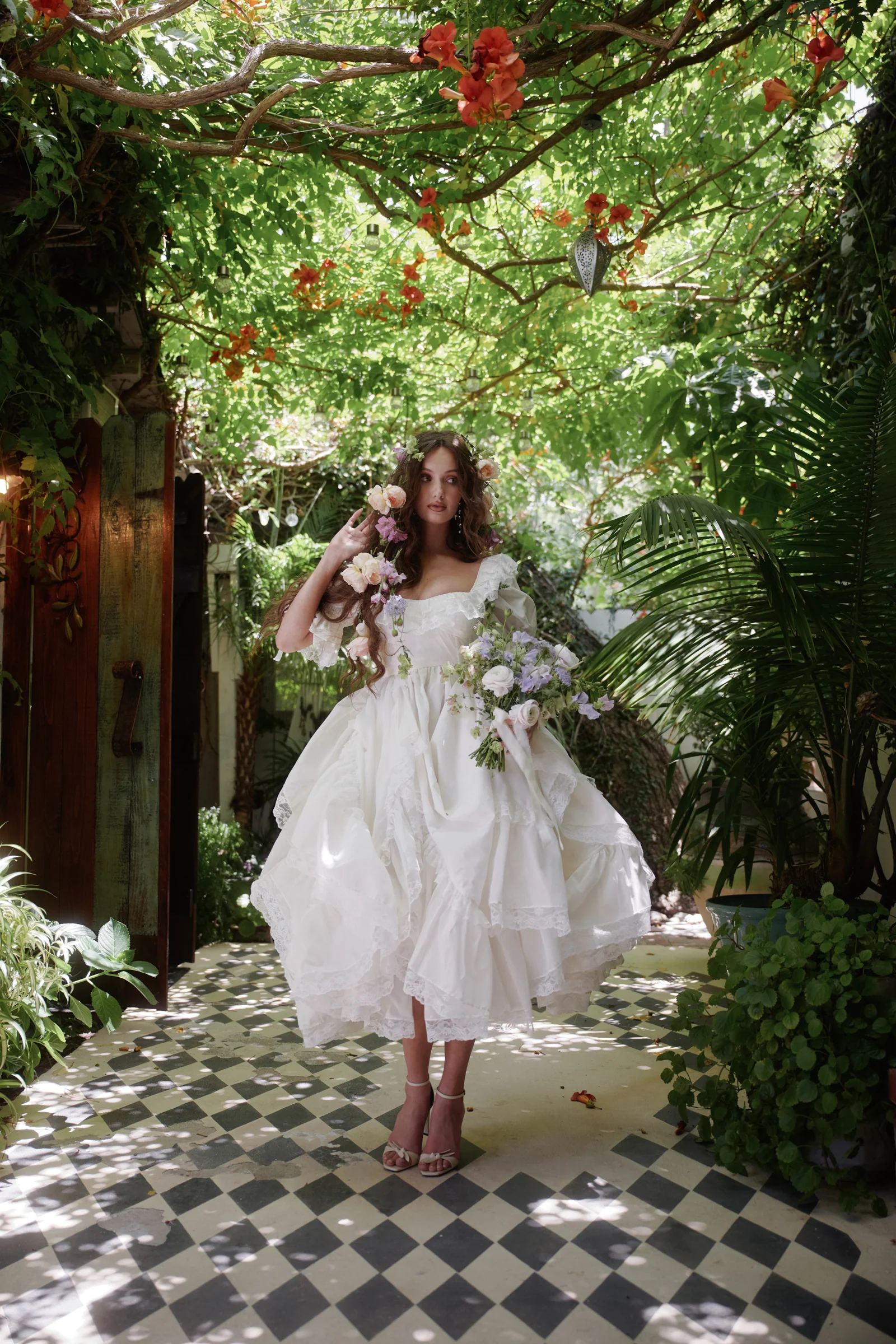 The Ivory Silk Organdy Symphony Gown - Image 17