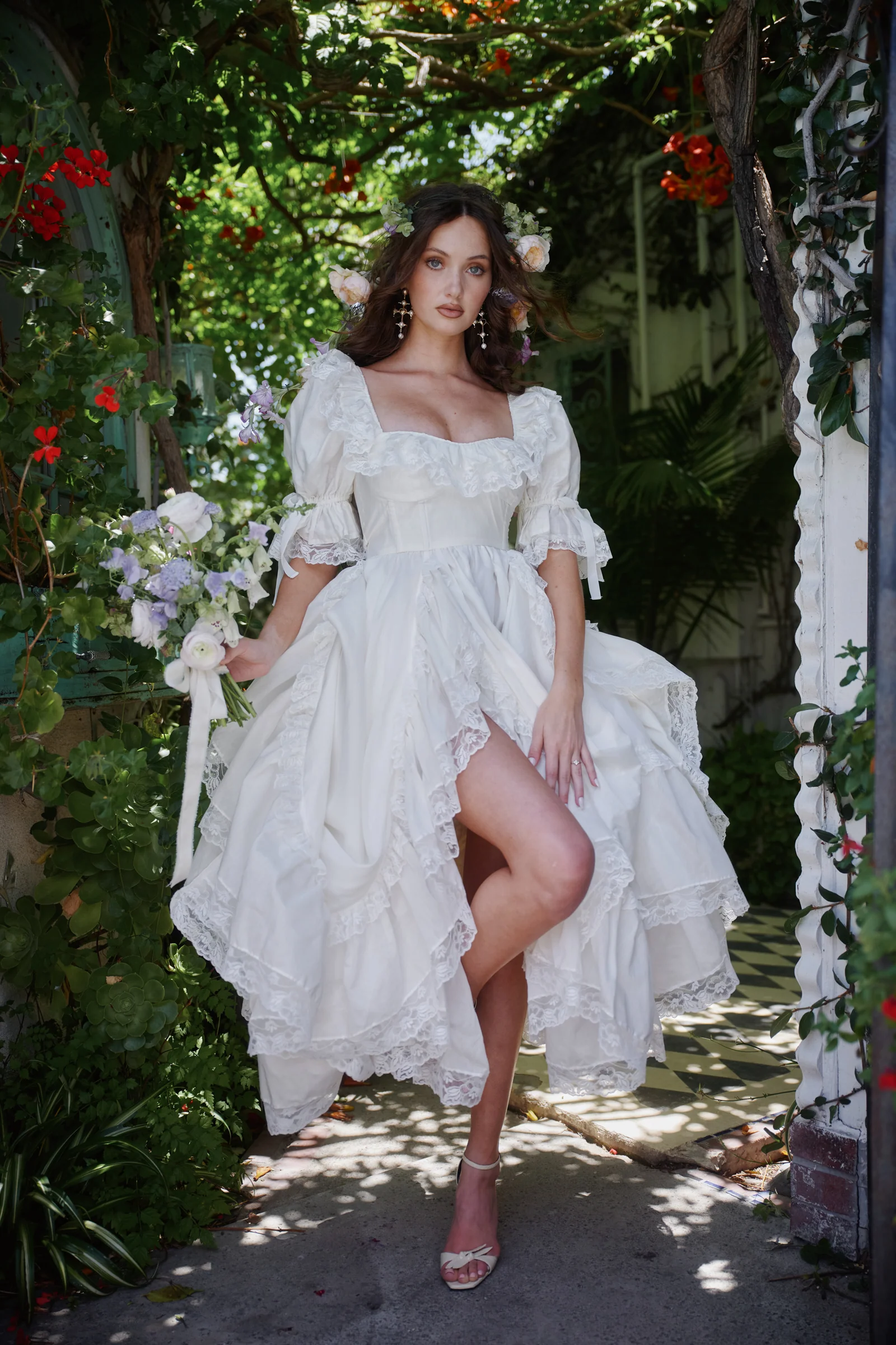 The Ivory Silk Organdy Symphony Gown - Image 3