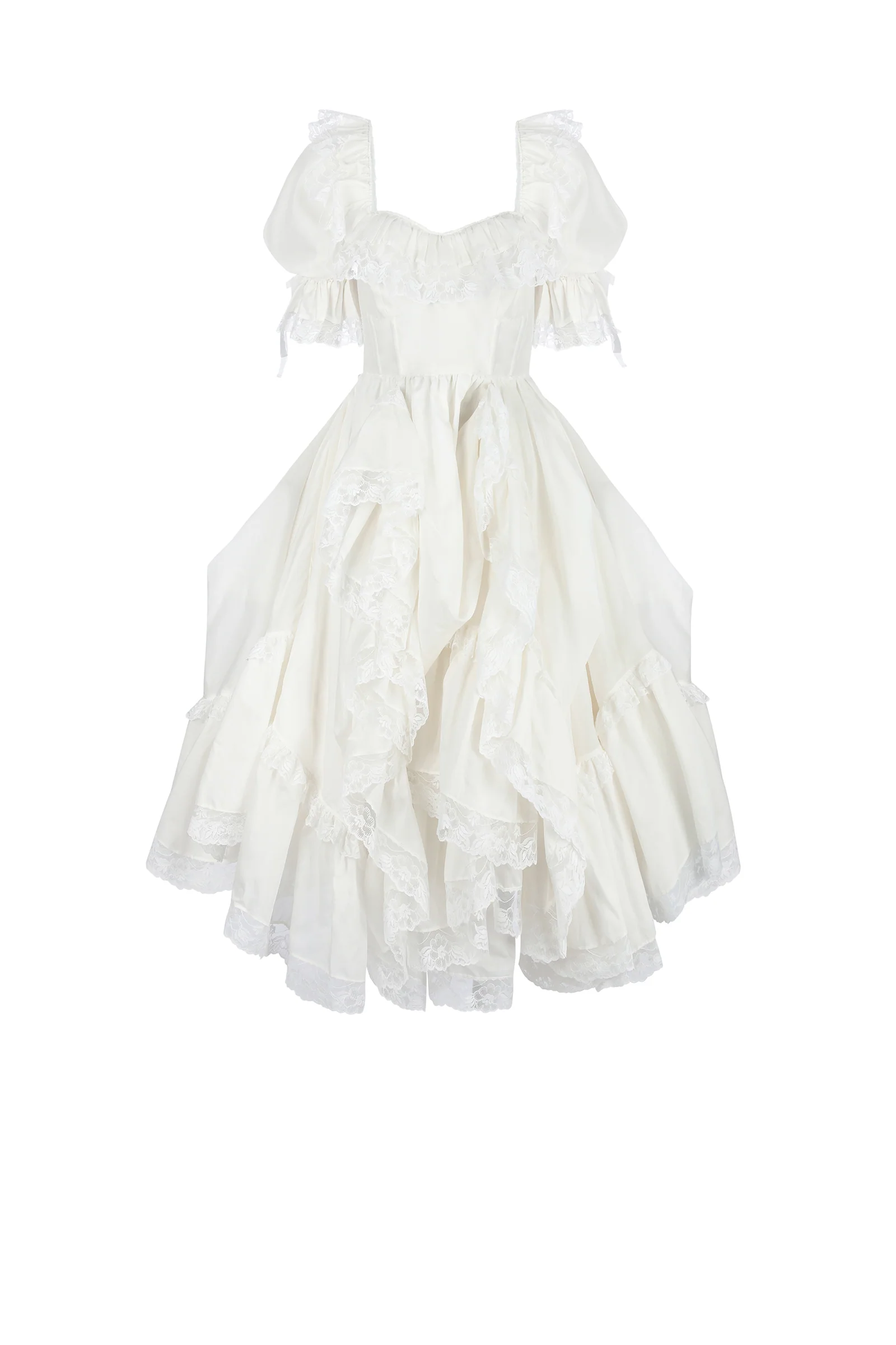 The Ivory Silk Organdy Symphony Gown - Image 4