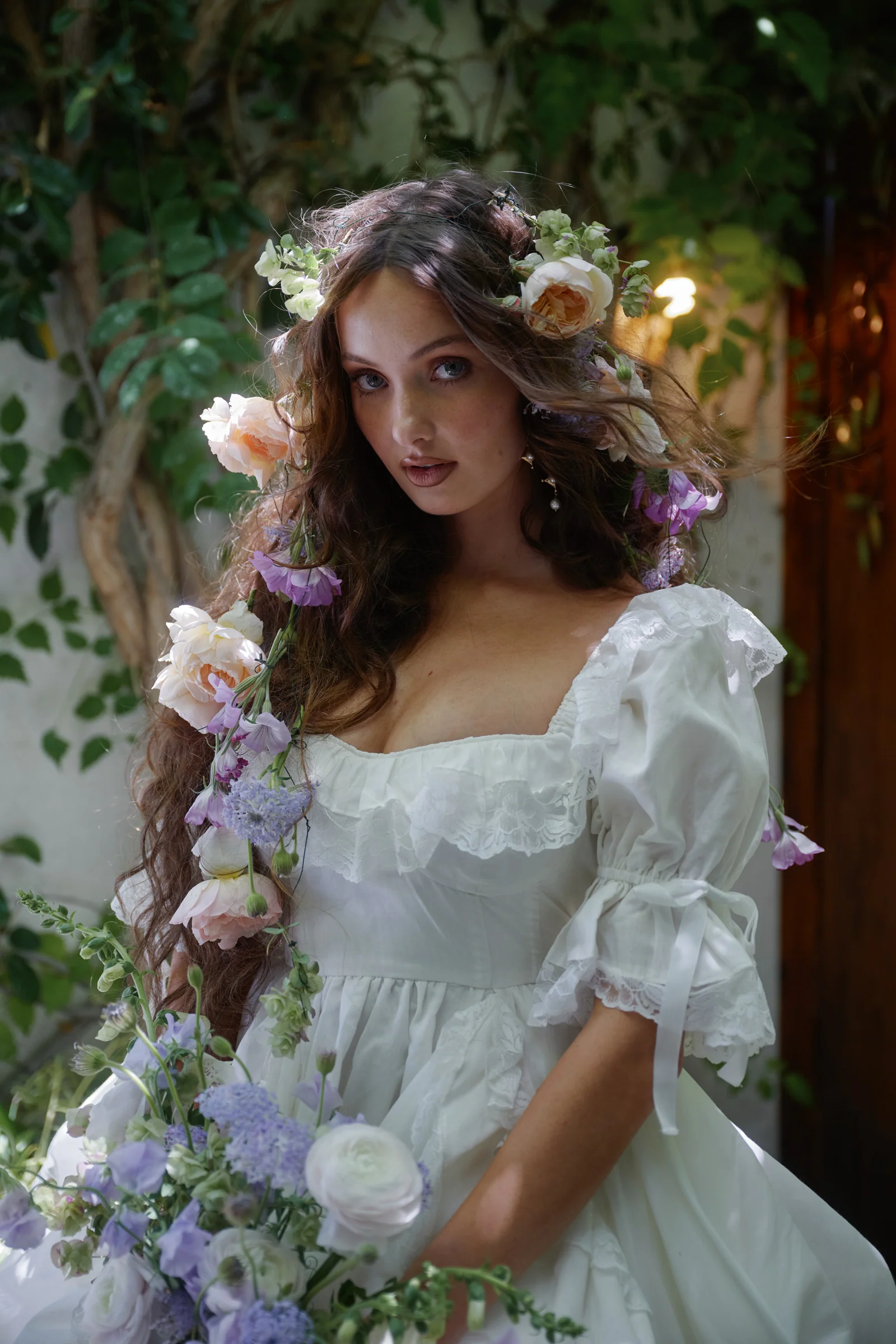 The Ivory Silk Organdy Symphony Gown - Image 5