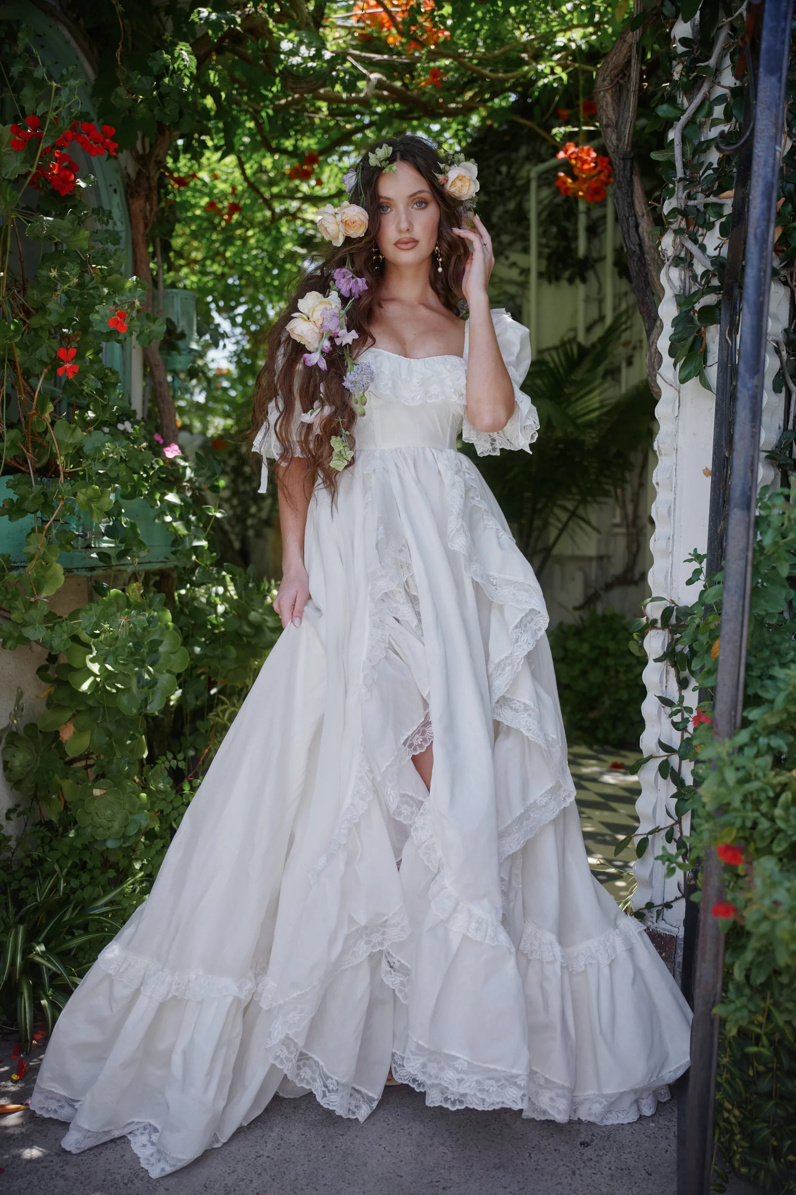 The Ivory Silk Organdy Symphony Gown - Image 6