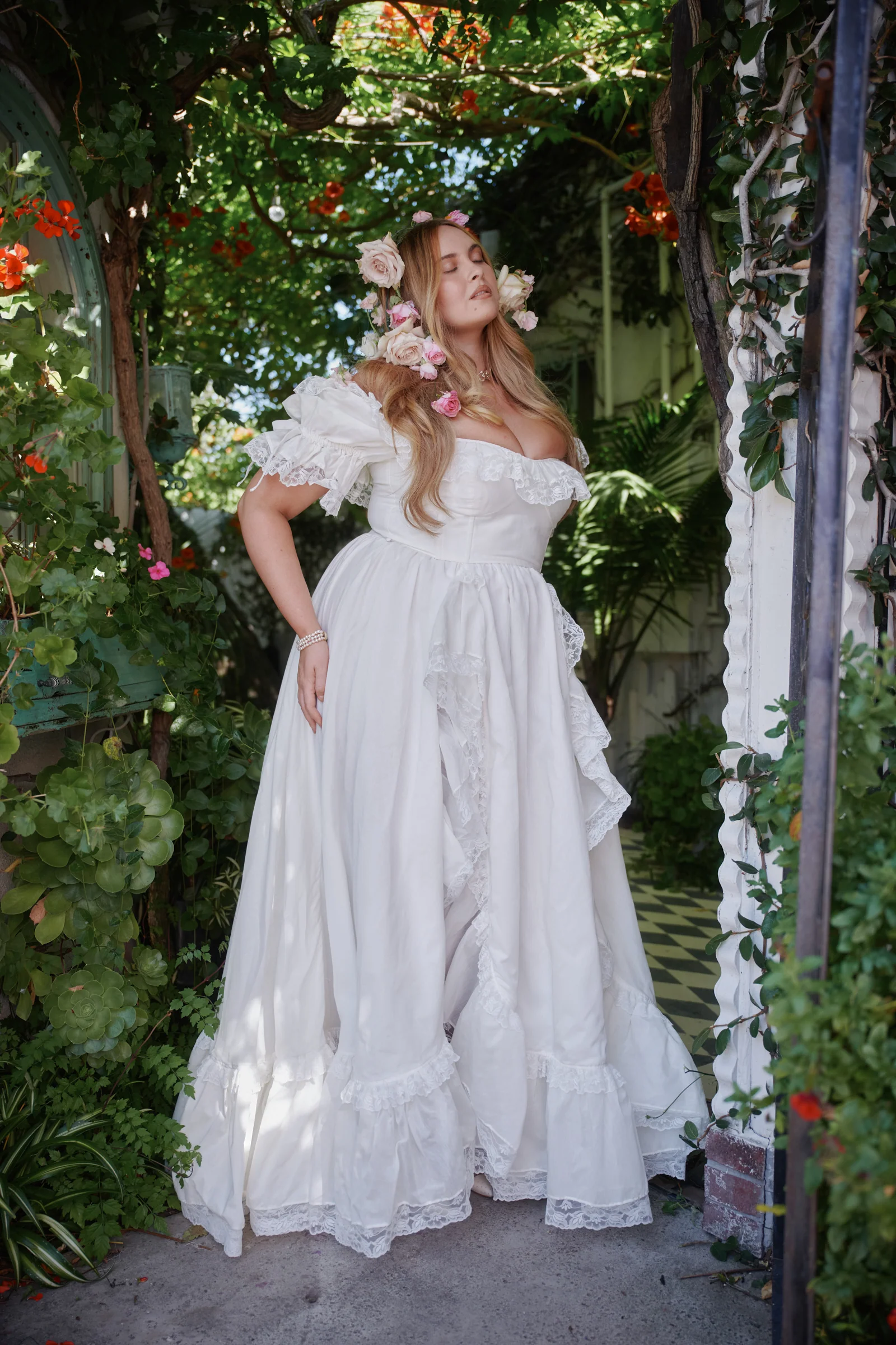 The Ivory Silk Organdy Symphony Gown - Image 7