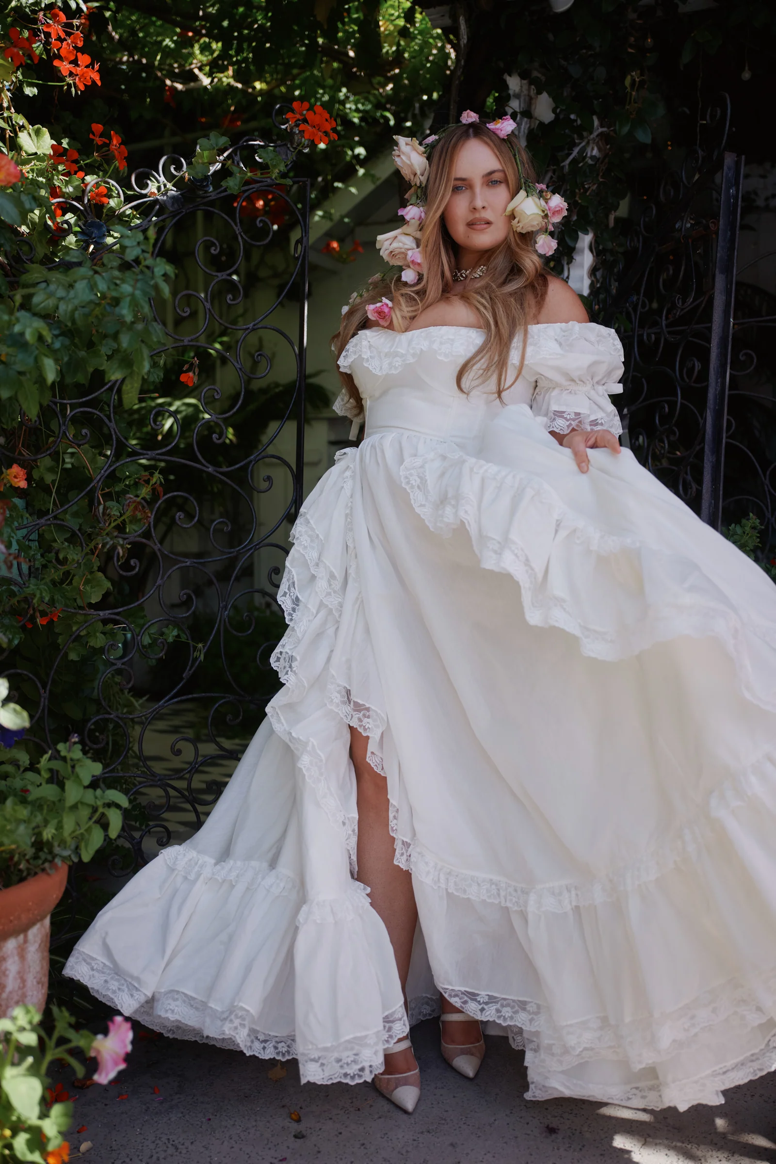 The Ivory Silk Organdy Symphony Gown - Image 8